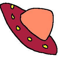 Red and pink UFO